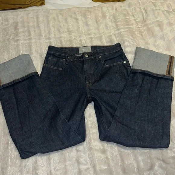 Everlane Dark Wash “The High Rise Straight Jean” - Picture 6 of 8